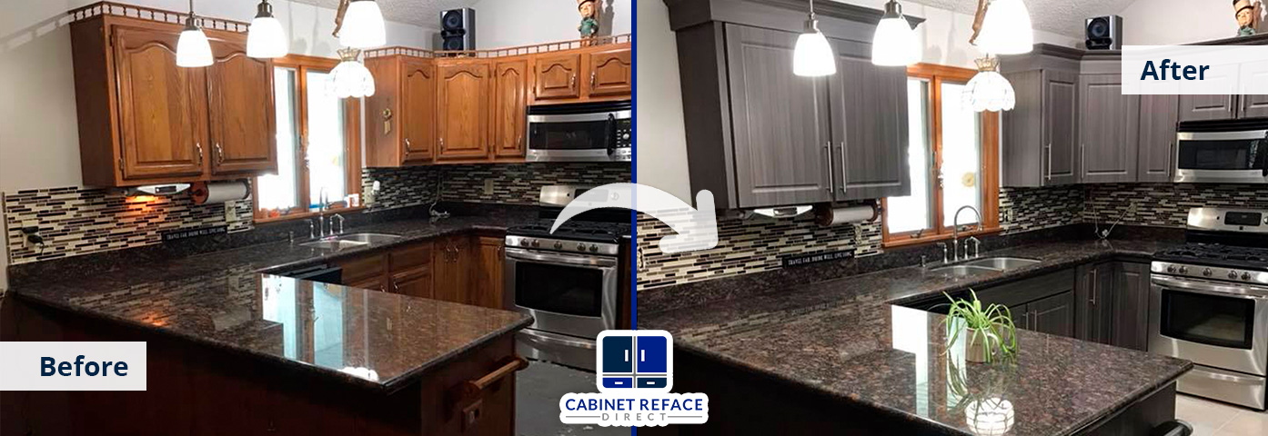 Naples Cabinet Refacing Before and After With Wooden Cabinets Turning to White Modern Cabinets